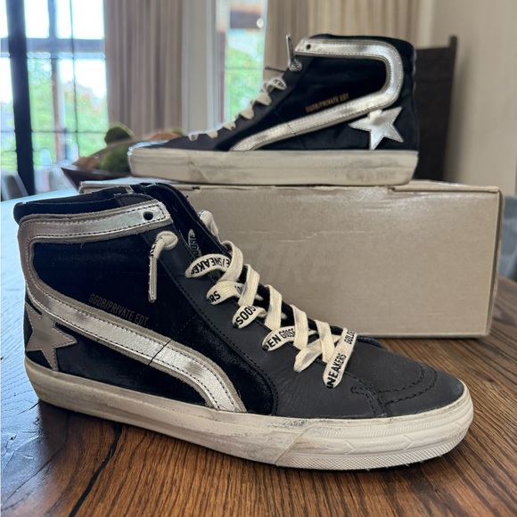 Golden Goose Black Sneakers with Silver Details - Picture 1 of 6